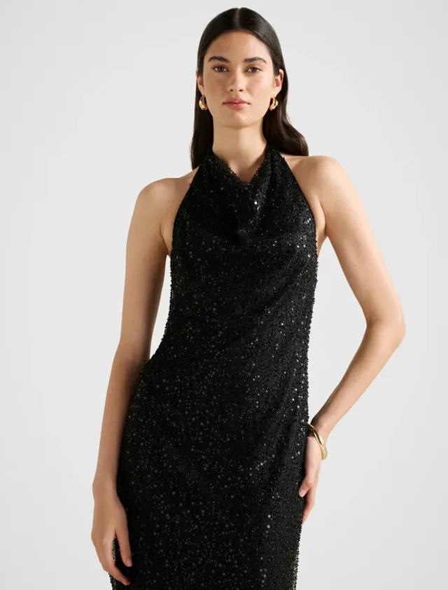 MIRANDA Sequined Halterneck Maxi Dress – image 3