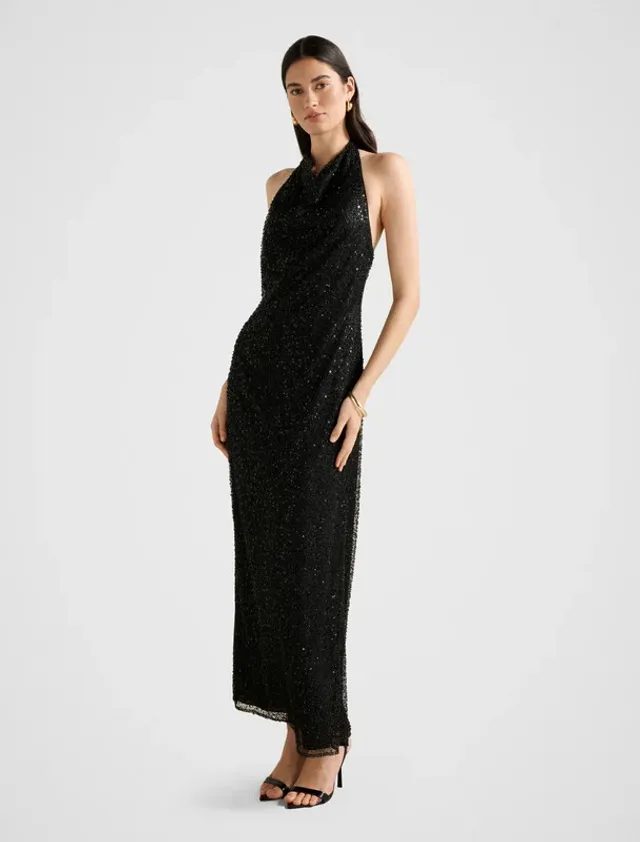 MIRANDA Sequined Halterneck Maxi Dress – image 4