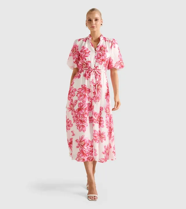 Macey Printed Midi Dress