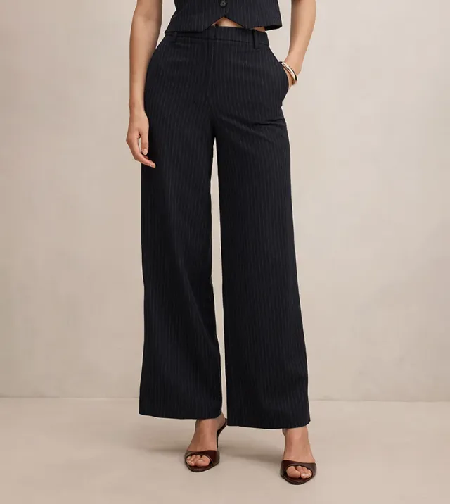 Paloma Pinstripe Wide Leg Pant