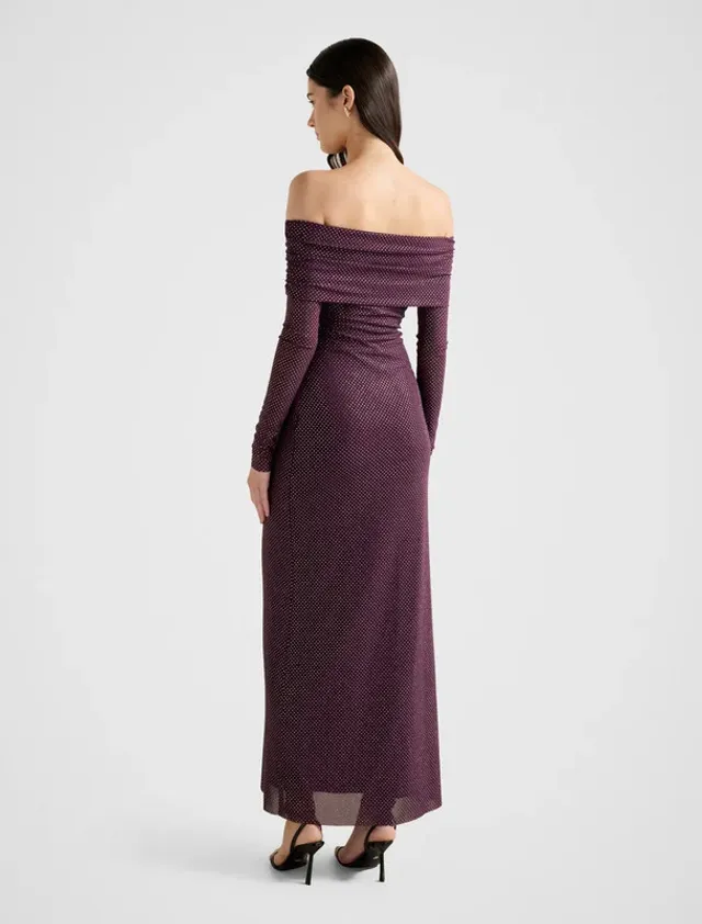 EFFIE Bardot Heatseal Maxi Dress – صورة 2