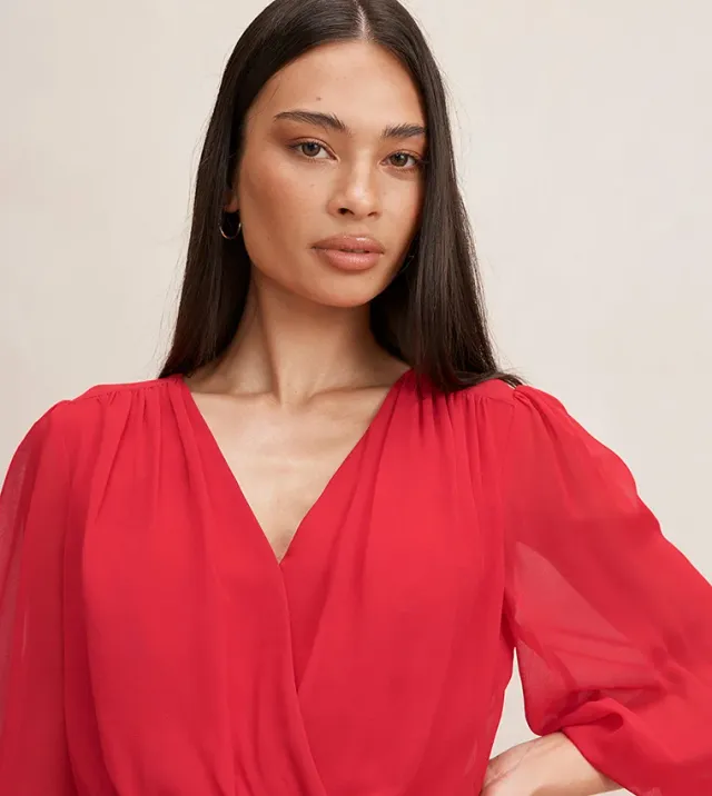 Heather Long Sleeve Tie Dress – صورة 4