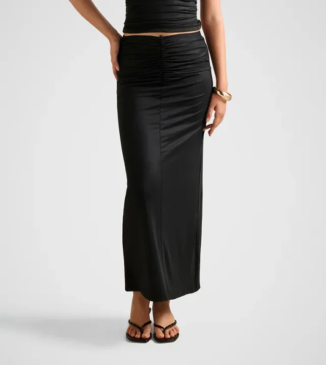 Savannah Ruched Mesh Skirt