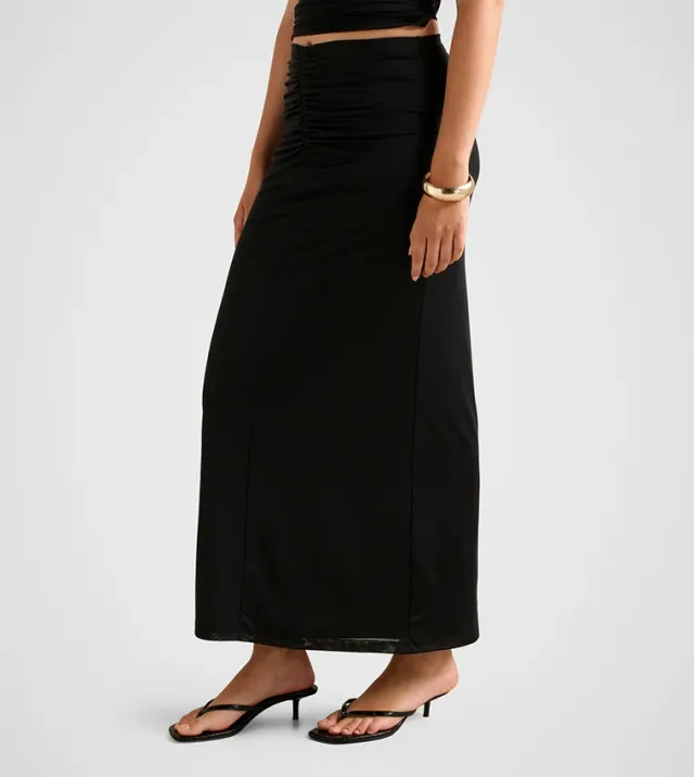 Savannah Ruched Mesh Skirt – صورة 2