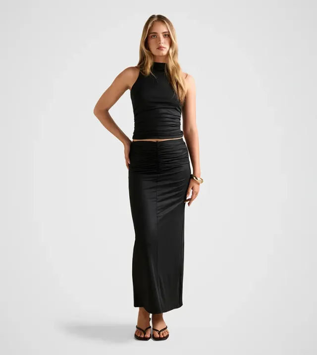 Savannah Ruched Mesh Skirt – صورة 5