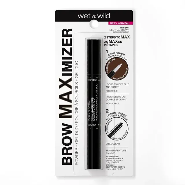 Wet N wild Brow Maximizer Powder + Gel Duo - Neutral Brown