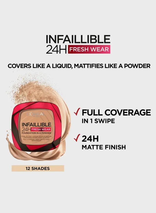 Infaillible 24H Fresh Wear Foundation In A Powder - 40 Cashmere – image 2