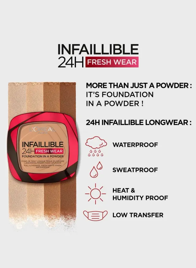 Infaillible 24H Fresh Wear Foundation In A Powder - 40 Cashmere – image 3