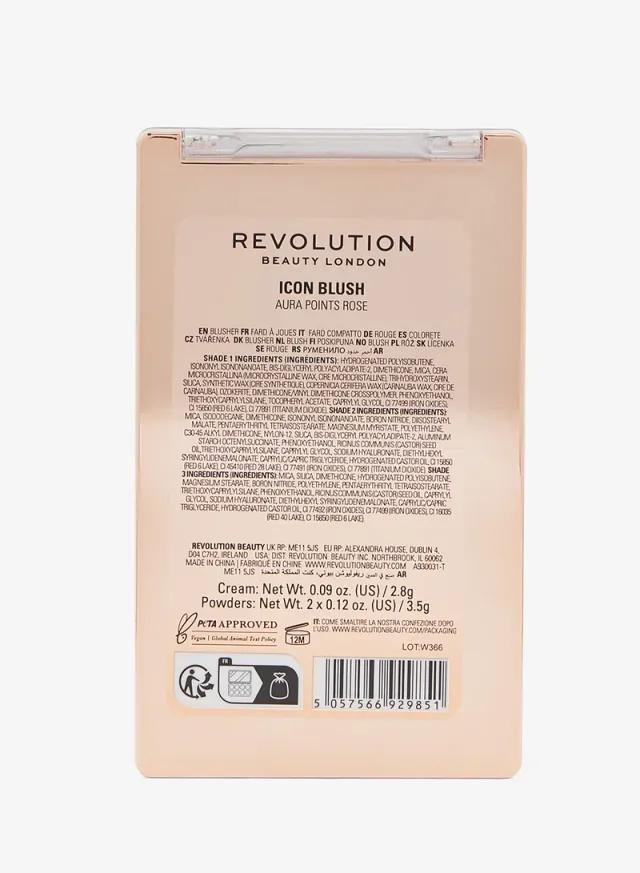 Revolution Blush Icon Palette Aura Points Rose – image 2