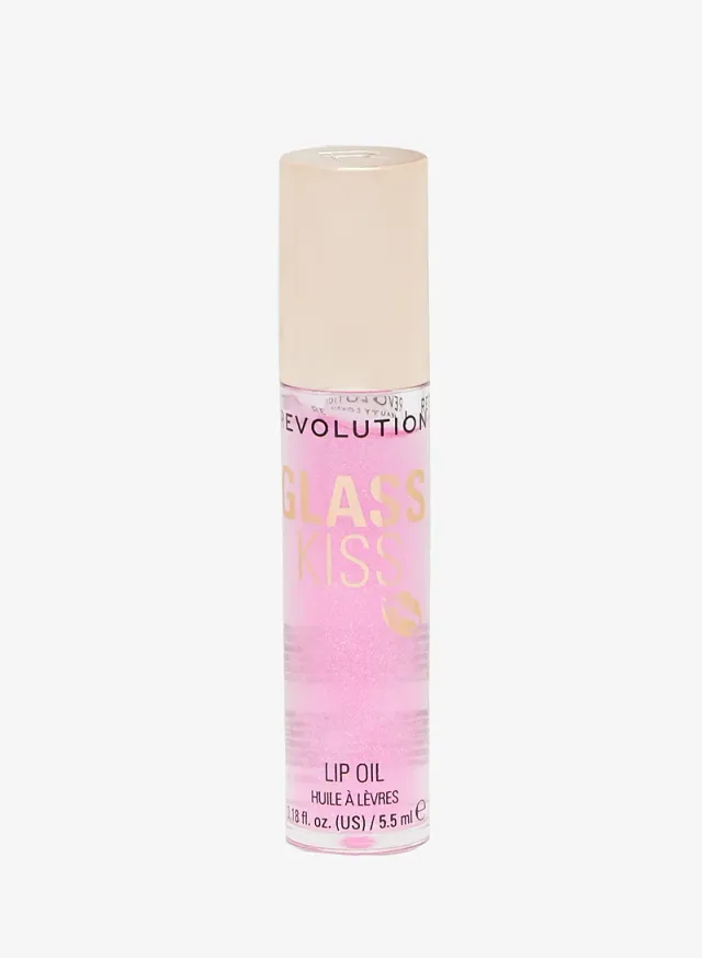 Revolution Glass Kiss Roller Ball Lip Oil Enhanced Purple Shimmer