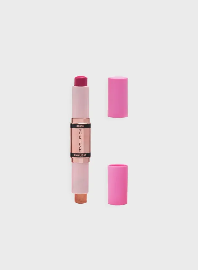 Makeup Revolution Blush & Highlight Stick - Champagne Shine 4.3 G