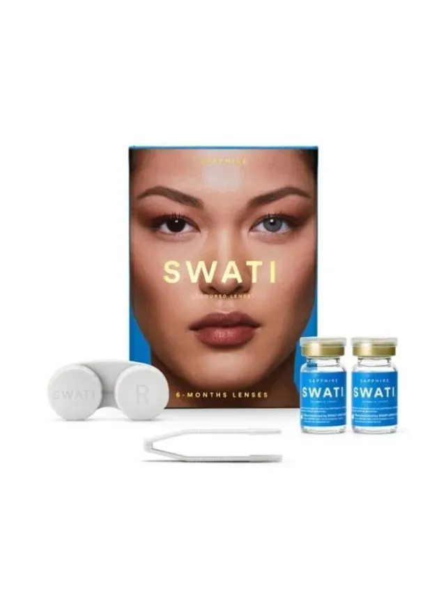 Cosmetics Coloured Contact Lenses  Sapphire 6 Months