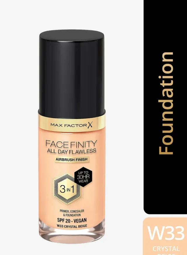 Max Factor Facefinity All Day Flawless Foundation - W33 Crystal Beige, 30ml – image 3