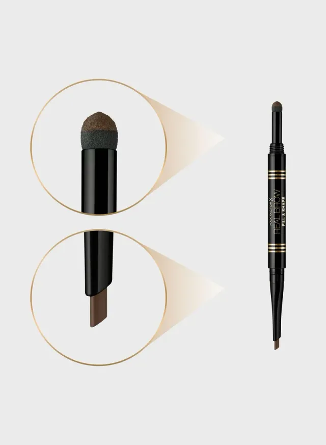 Max Factor Eyebrow Pencil Real Brow Fill & Shape – 03 – Medium Brown, 0.16g + 0.5g – image 3