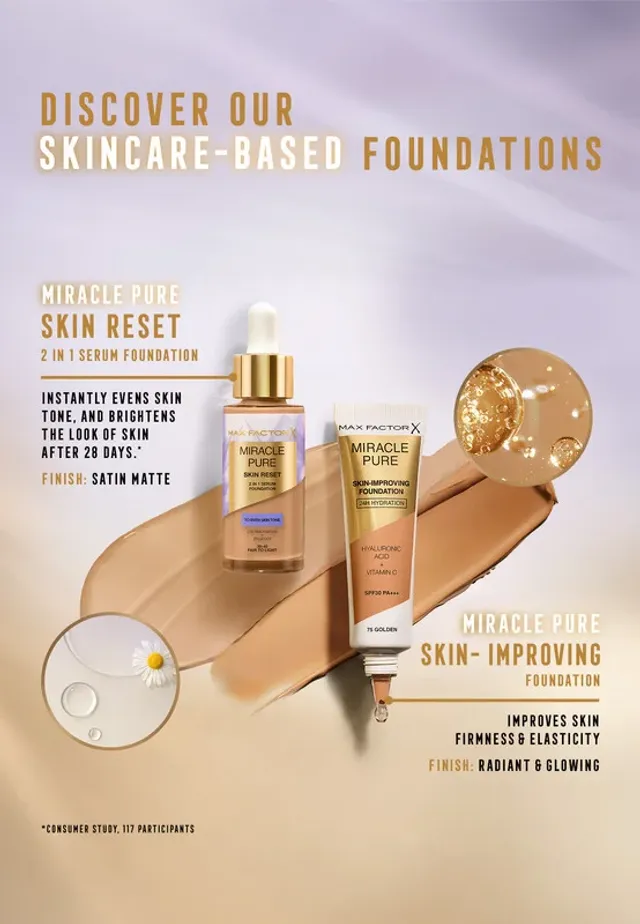 Miracle Pure 2in1 Skin Reset Serum Foundation - 85-90 - Medium to Deep, 30ml – image 8