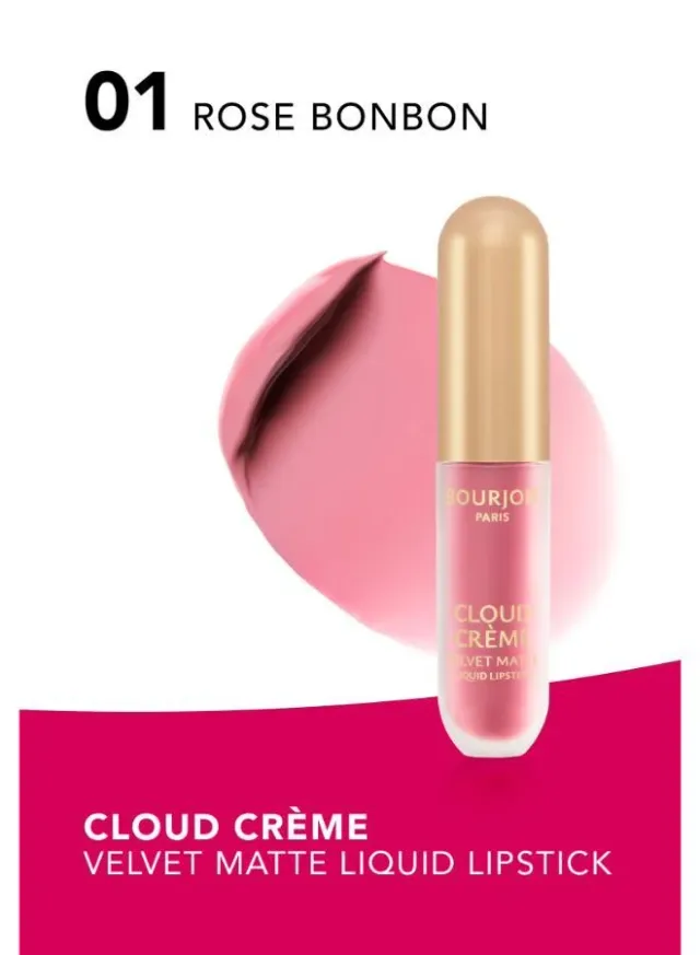 Cloud Crème Velvet Matte Liquid Lipstick - 01 - Rose Bonbon, 3ml – image 2