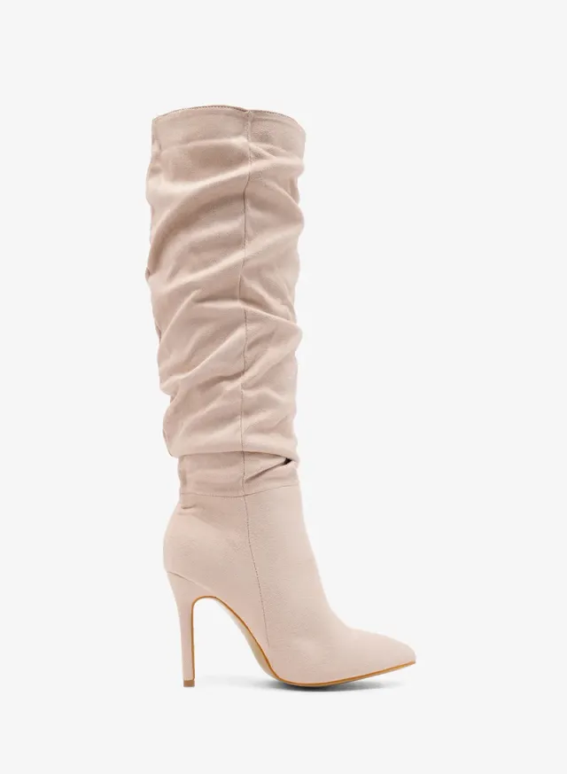 Pointed Toe Stiletto Heel Knee High Boots