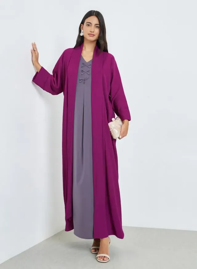 Women Beige Textured Abaya