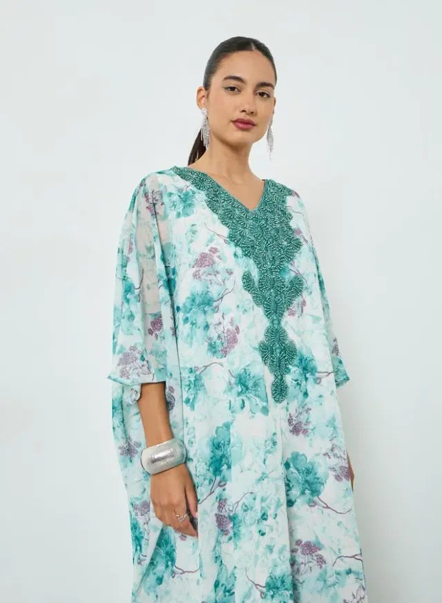 Black Embroidered Kaftan – image 2