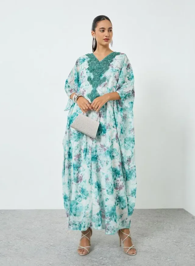 Black Embroidered Kaftan – image 3