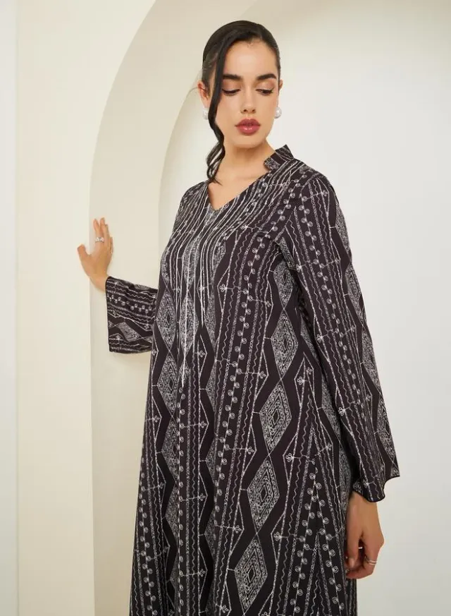 Women All-Over Print A-Line Jalabiya – image 4