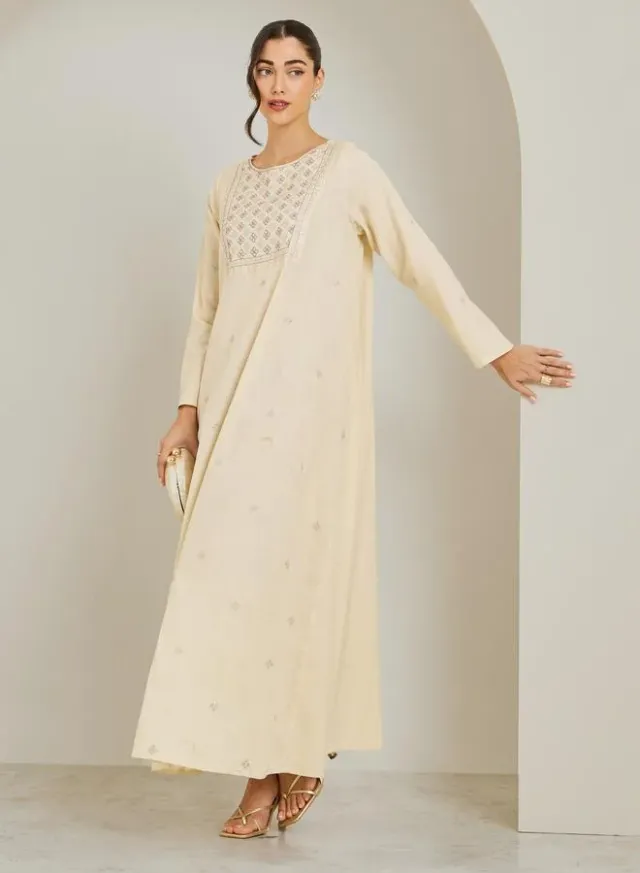 Black Studded Front Panel Jalabiya – image 5