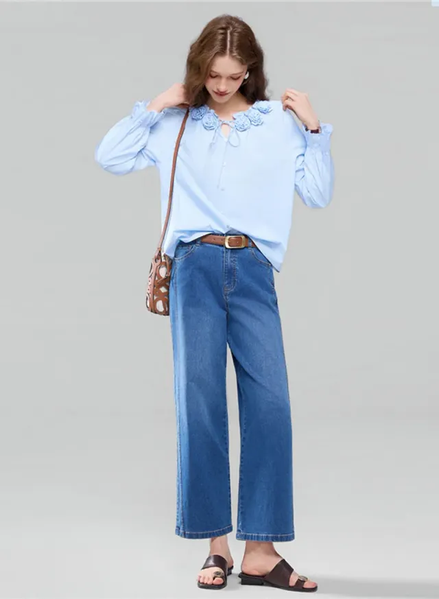 Women's High Waist Wide Leg Cool Jeans – image 2