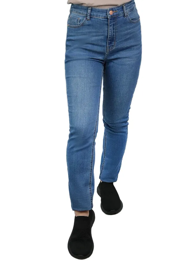 Women’s High-Waist Slim Tapered Denim Jeans