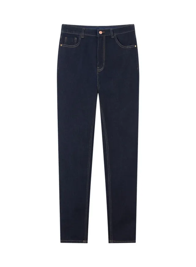 Women’s High-Waist Slim Tapered Denim Jeans