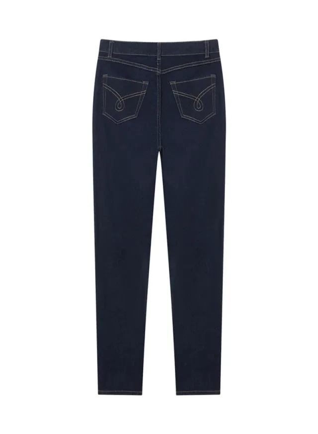 Women’s High-Waist Slim Tapered Denim Jeans – image 2