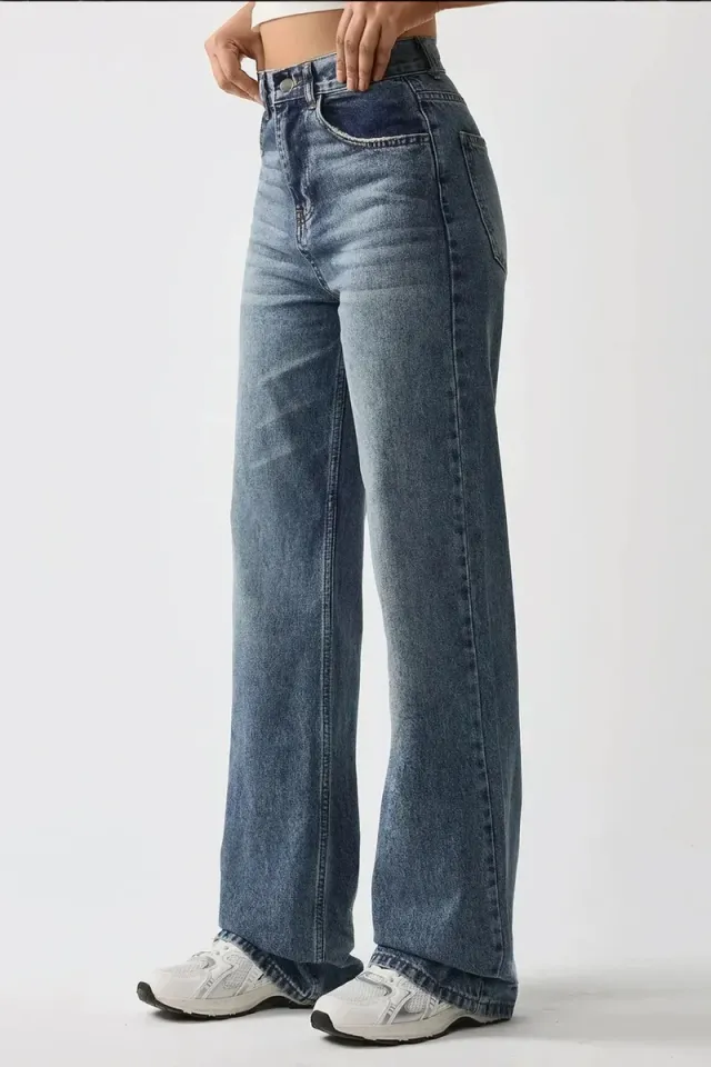 Straight Leg Denim Jeans