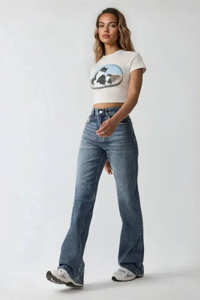 Straight Leg Denim Jeans – image 3