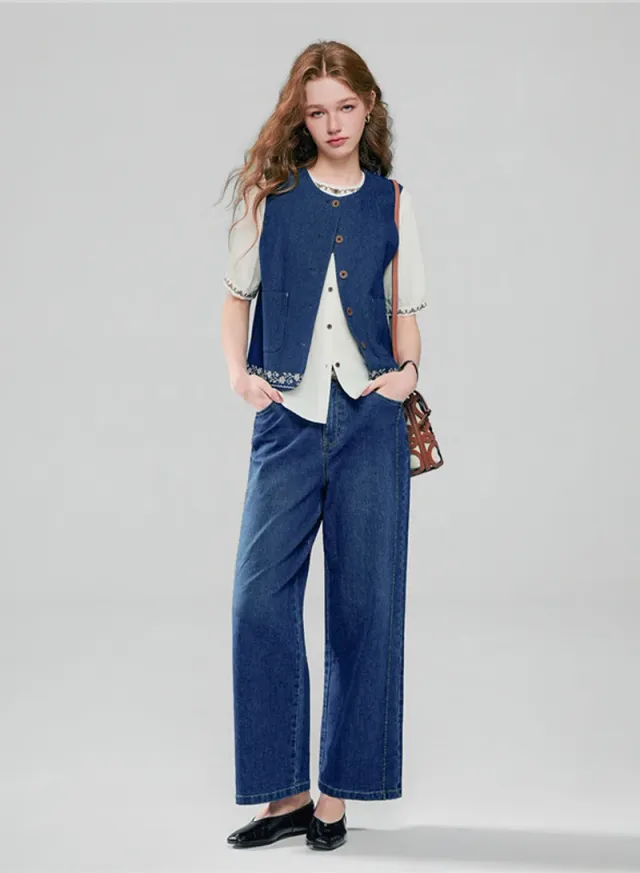 Women's High Waist Wide Leg Cool Jeans – image 2