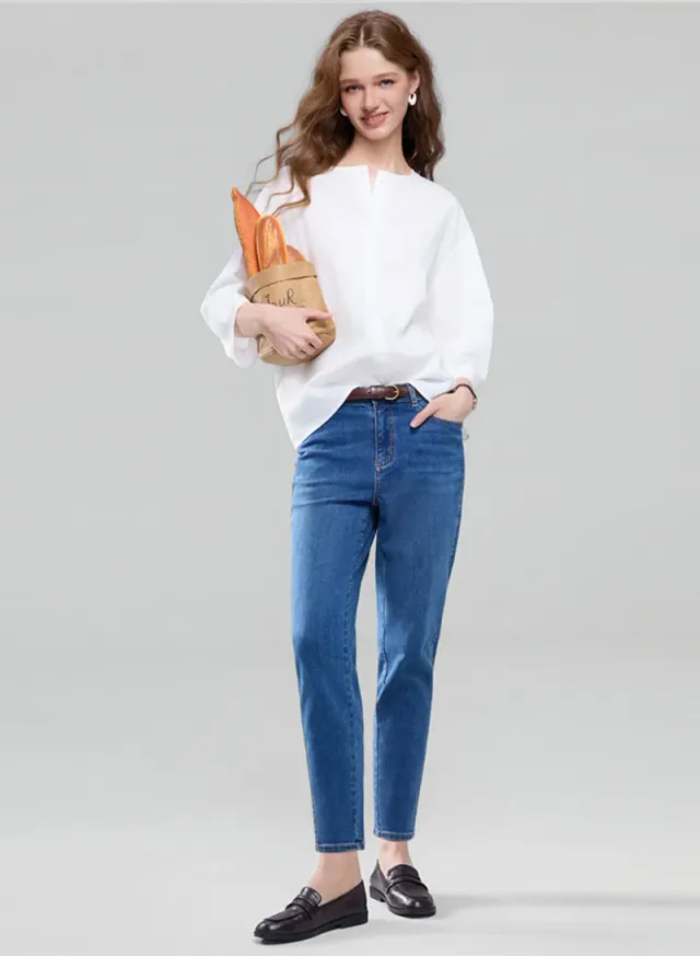 Women’s High‑Waist Ultra Stretch Straight Denim Jeans – image 2