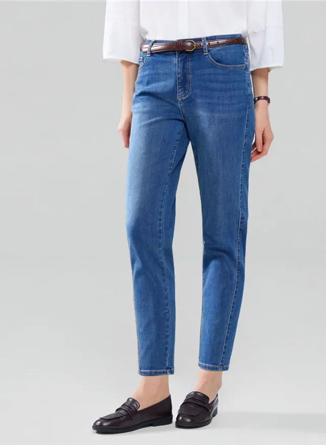 Women’s High‑Waist Ultra Stretch Straight Denim Jeans – image 3