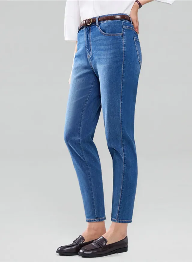 Women’s High‑Waist Ultra Stretch Straight Denim Jeans – image 4