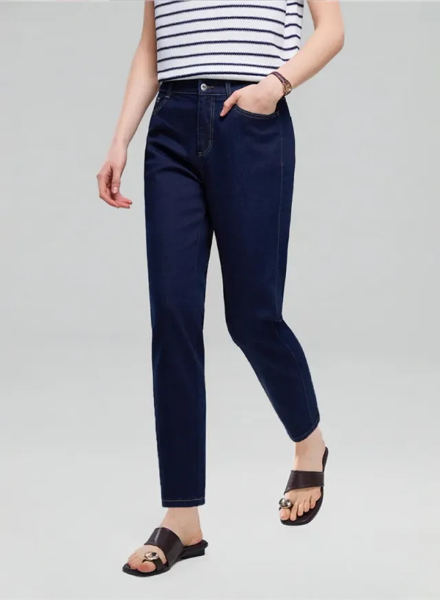 Women’s High‑Waist Ultra Stretch Straight Denim Jeans – image 3