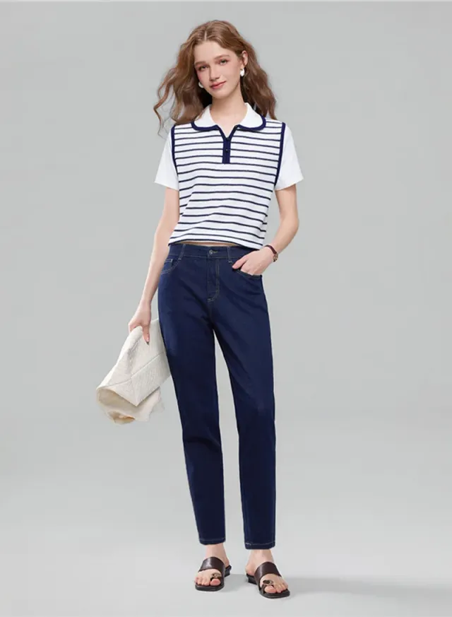 Women’s High‑Waist Ultra Stretch Straight Denim Jeans – image 4