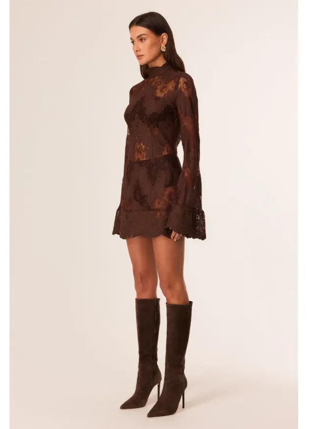 Astra Sheer Lace Mini Dress – image 3