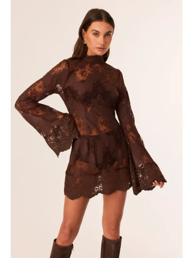 Astra Sheer Lace Mini Dress – image 4