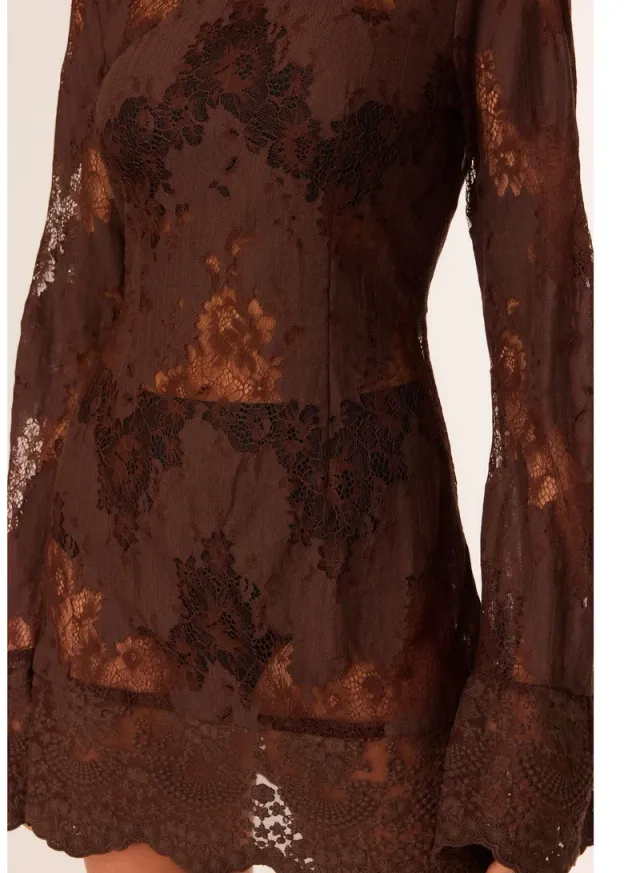 Astra Sheer Lace Mini Dress – image 5