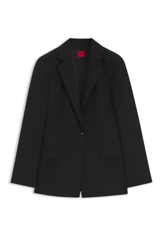 Tailored single-button blazer in stretch wool – صورة 5