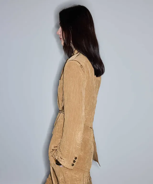 Crinkle-Effect Blazer – صورة 4