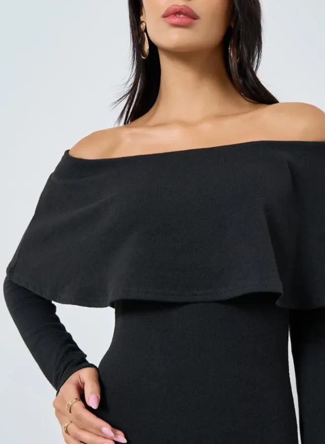 Women Jacquard Off Shoulder Maxi Evening Dress – image 5