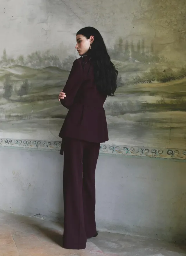Double-Breasted Belted Suit Blazer – صورة 2