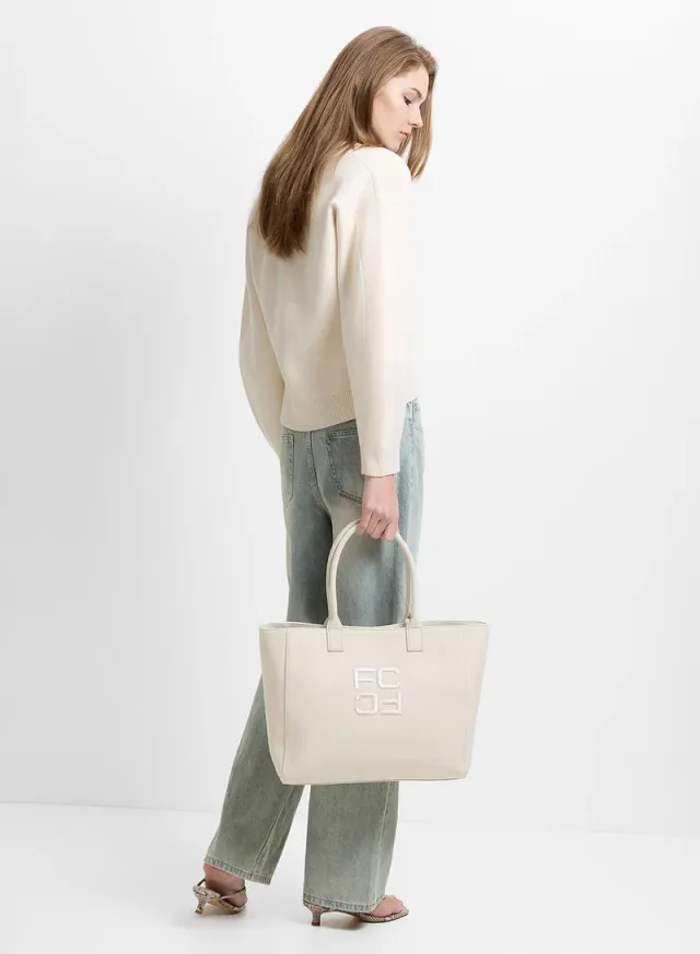 Women White Kora Tote Bag – صورة 2