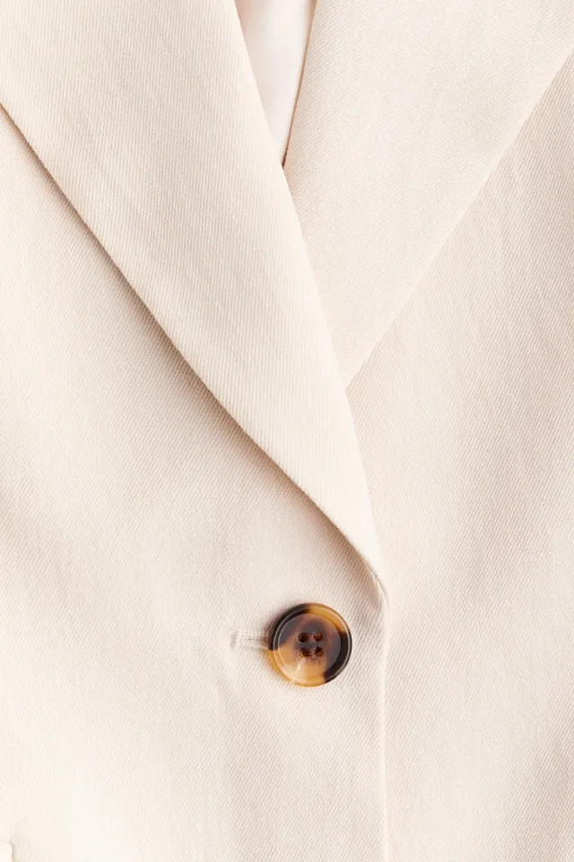 Single-breasted twill blazer – image 5