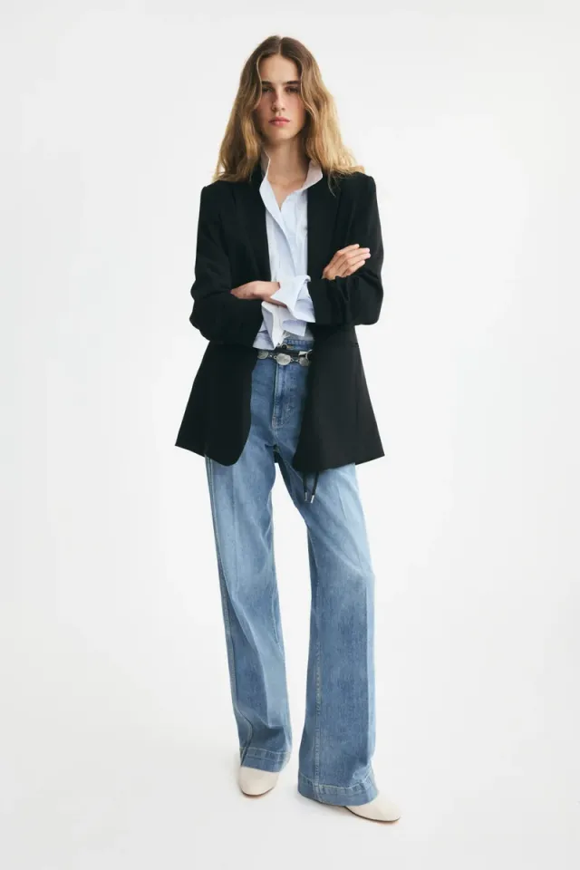 Gathered-sleeve blazer – image 2