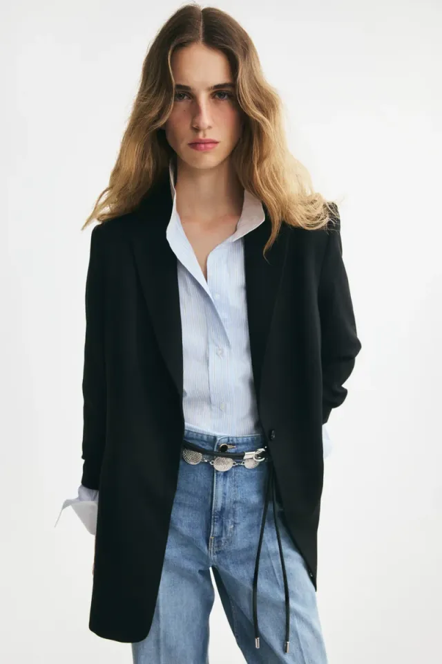 Gathered-sleeve blazer – image 4