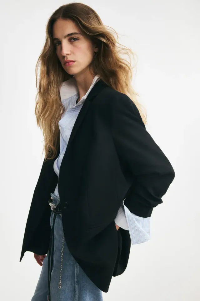 Gathered-sleeve blazer – image 5